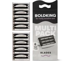 Boldking Scheermesjes Extra Sensitive - Scheermes Man & Vrouw - Scheerset Extra Gevoelige Huid - Heren & Dames - 8 Razor Blades Mannen