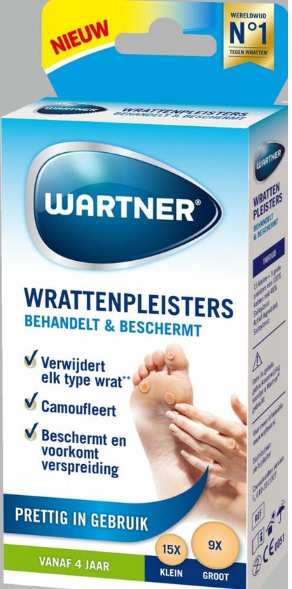 Wartner wrattenpleisters - Behandelt en beschermt bij wratten - Wrattenbehandeling - 24 stuks