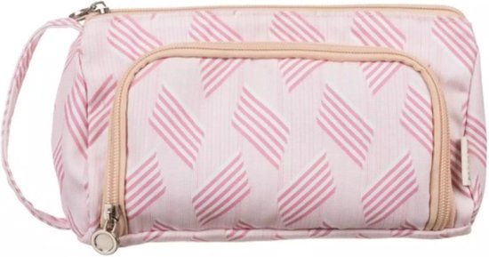 Maaleo Grote School Etui - Roze - Twee Vakken - Ruime Organizer