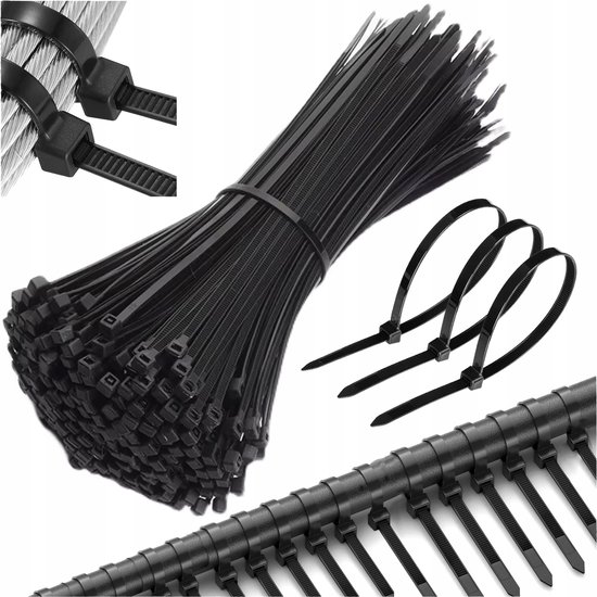100x Zwarte kabelbinders 3,2x150mm - Sterk & Duurzaam nylon