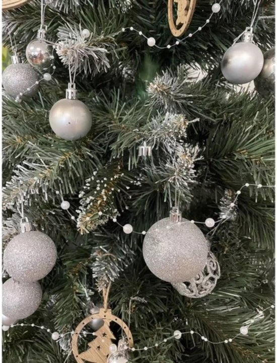Ruhhy Kerstslinger met Parels 5m - Voeg Elegantie toe aan Uw Kerstdecor