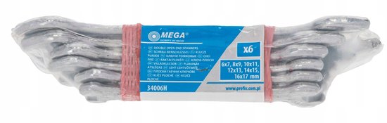 MEGA Dubbele Ringsteeksleutel Set 6-17mm (6 stuks)