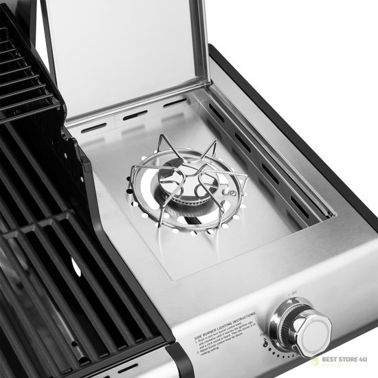 Teesa BBQ 5006 MASTER gasgrill - 5 branders - ruimte voor een gasfles