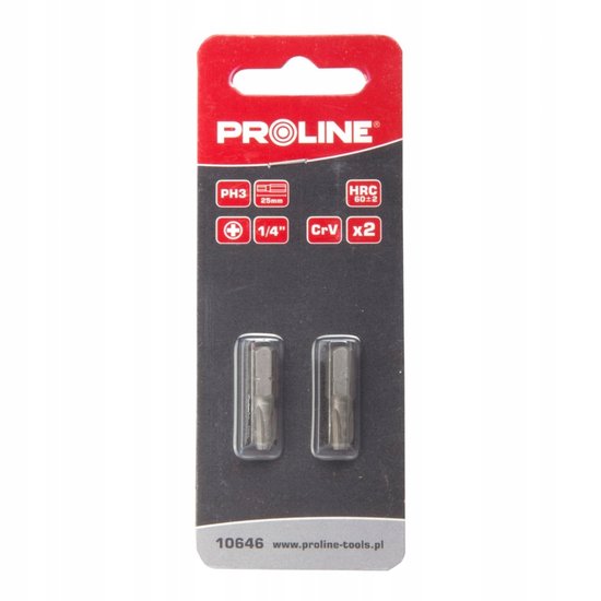 Proline S2 Schroefbits PH2 25mm - Set van 2 noppen
