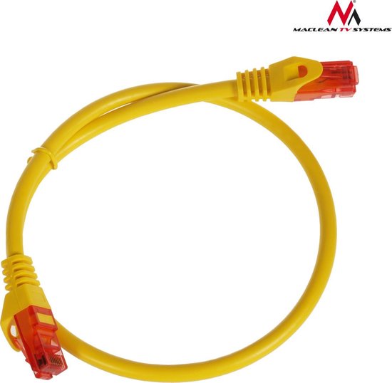 Net lan lancab netwerk ethernet RJ45 utp CAT6 0,5m Maclean MCTV-300 Y