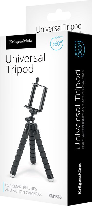 Kruger&Matz Tripod - Smartphonehouder - Flexibele Poten - Compact