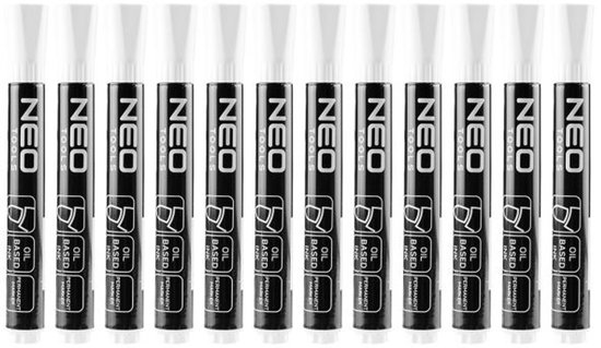 NEO TOOLS Bouwmarker Wit Permanent Oliebasis 4mm