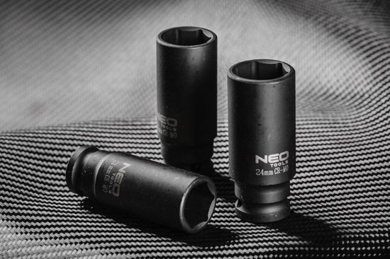 Neo Tools Krachtdop 12mm 1/2 Aansluiting CrMo Staal 38mm Hoog DIN 3129 TUV M+T