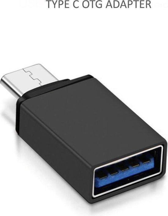 Maclean OTG USB A naar USB C adapter Energy MCE470 zwart