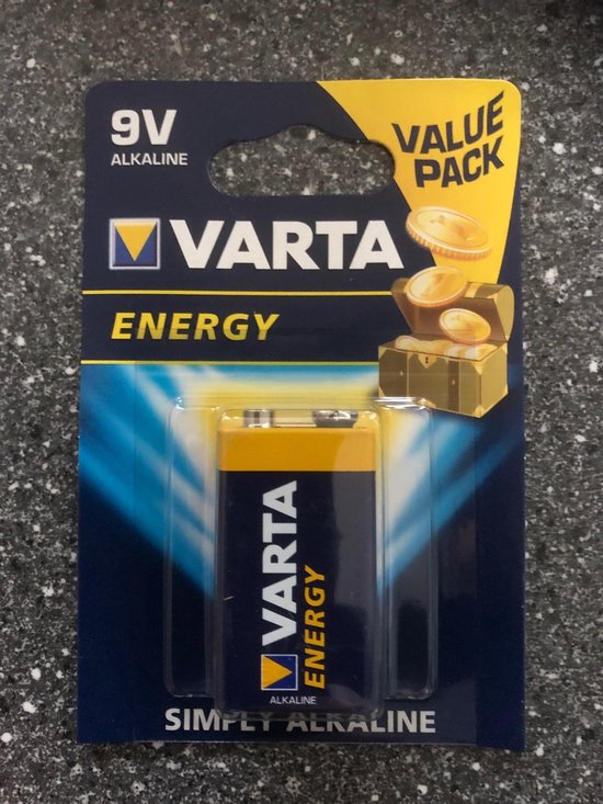 Varta Alkaline batterij - 9V blok - 680 mAh - zwart - staal