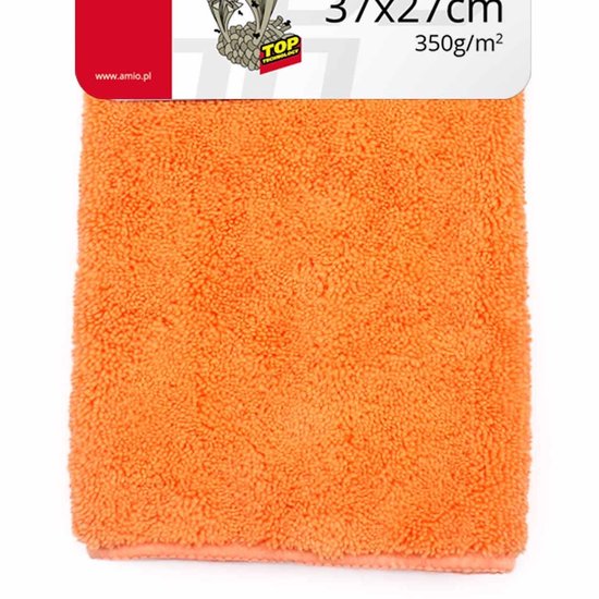 AMiO Ultra Zachte Microvezel Poetsdoek 37x27cm - 350g/m² Voor een Glanzende Afwerking - Oranje