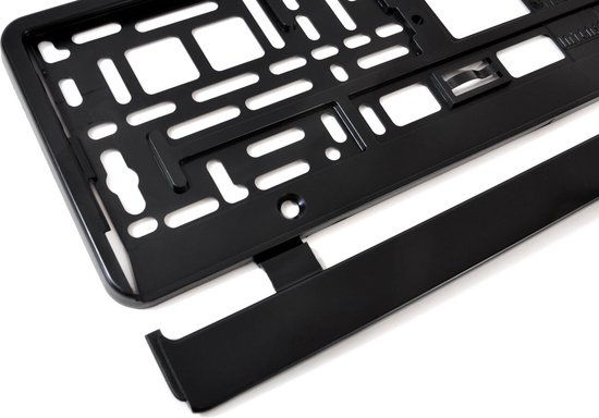 Kentekenplaat houder hard - Zwart - Voor plaatmaat: 520x110mm - Enkel 1 stuk