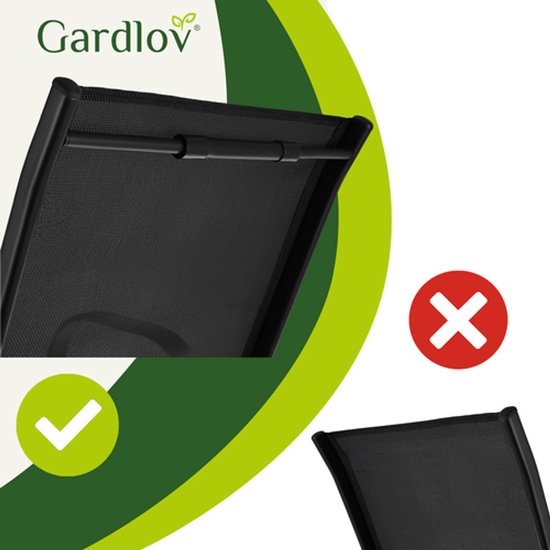 GARDLOV balcony garden furniture set, table + 2 chairs, for terrace, balcony and garden