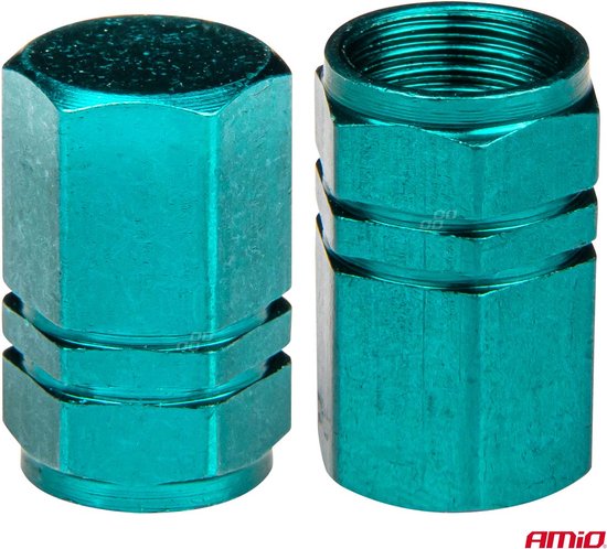 Aluminium ventieldopje groen 4 stuks