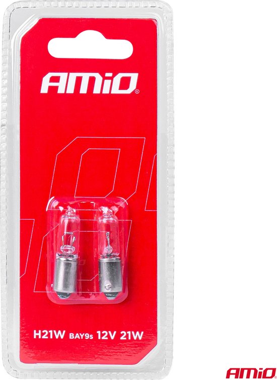 AMiO H21W Wit Halogeen Verlichting 21W BAY9S (set) [Kentekenverlichting - Interieurverlichting]