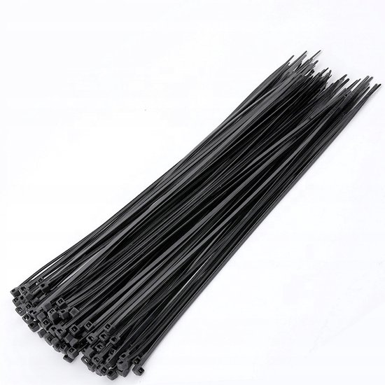 100x Kabelbinders UV Zwart 3,6x150mm - Sterk en flexibel