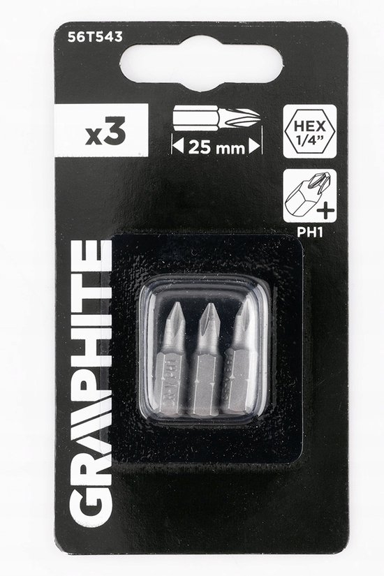 GRAFIET PH1 Bits 25mm - 3 Stuks