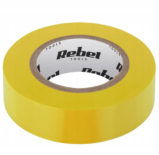 Rebel PVC Isolatietape Geel 0,13mm x 19mm x 18,28m
