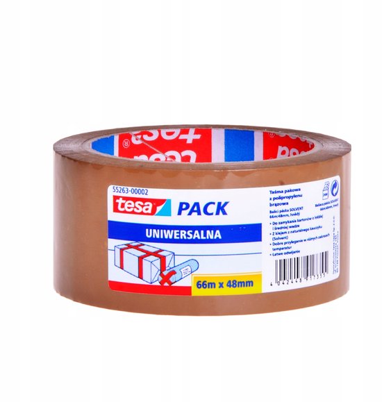 Tesa Standaard Bruine Pakkingstape Solvent 48mm x 66m