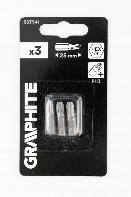 GRAFIET PH3 Bits 25mm - 3 Stuks