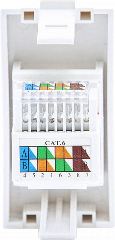 Maclean - LAN-contactdoos CAT.6 Universele netwerkcontactdoos Modulaire wandcontactdoos Inbouw wandcontactdoos (LAN-contactdoos, wit)