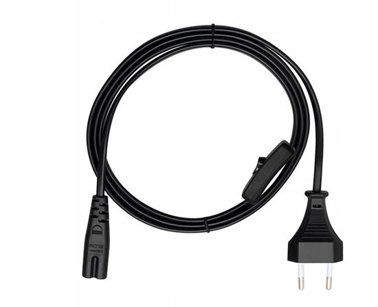 BLOW Stroomkabel met Schakelaar 1,5m - C7 'Acht' voor TV, Console, Radio