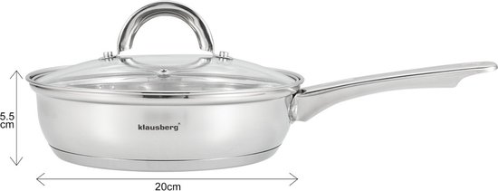 Klausberg 7606 - Eierpan met eierinzet - glazen deksel - ø20cm