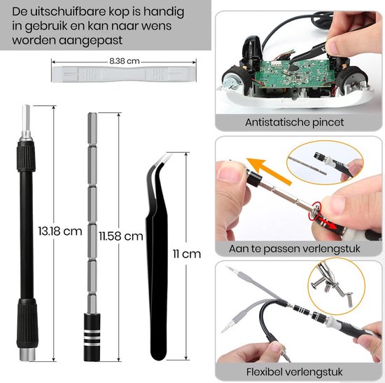 Bigstren 110-delige Precisie Gereedschapsset - Ideaal voor Elektronica Reparaties