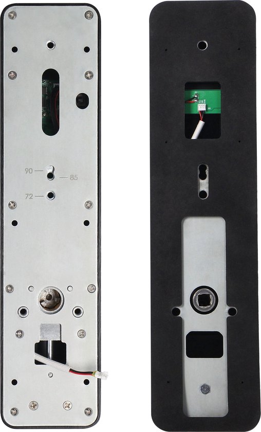 ORNO -Slim deurslot met vingerafdruklezer en codeslot, IP44, lang ,Bluetooth / Code / Vingerafdruklezer
