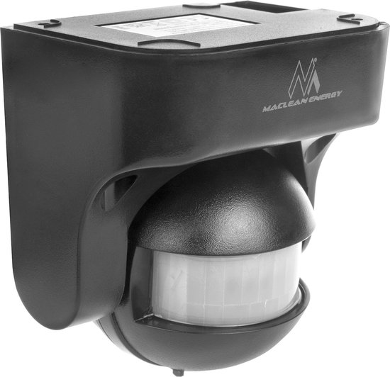 Maclean MCE358 GR - Bewegingsmelder - Infrarood PIR bewegingsmelder - IP44 - bereik 12m max. belasting 800/1200W - Grijs