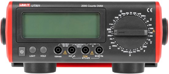 UNI-T UT801 - Multimeter - Spanningsmeting - Stromingsmeting - Weerstandsmeting
