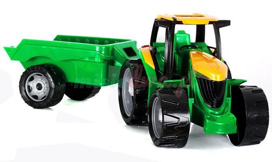 LENA - Tractor met schop en aanhanger - 108 cm - Europese topkwaliteit