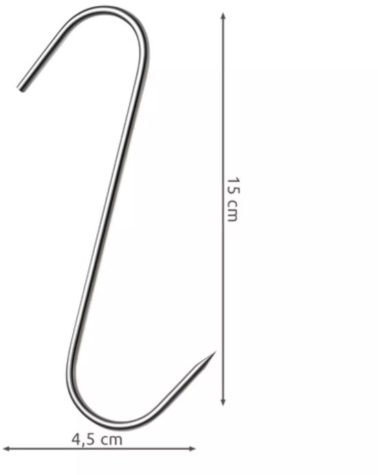 Kaminer RVS Rookscharen Set – 15 Vleeshaken voor Vlees & Vis