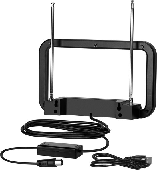 Cabletech - Binnenantenne - DVB-T2 TV DAB+ FM - Actief - LTE-filter