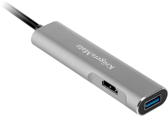 Krüger&Matz Adapter HUB - 5w1 - USB Type C - HDMI - SD/MicroSD Lezer
