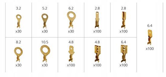 AMIO Konektoren Set - Auto Konektoren - 750st - Mannetelijk;Vrouwelijk;Oogvormig