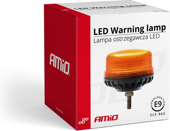 AMiO Stroboscoop Zwaailicht Waarschuwingslamp W03SB 36LED 12/24V IP56 Oranje R65 R10