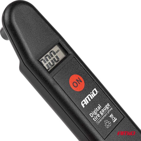 AMiO Drukmeter 10 Bar 3-150 PSI Bandenspanningsmeter Ventieldruk Meetsysteem