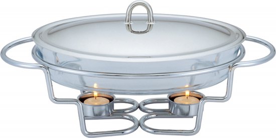 Kinghoff 1411- Warmhoudschaal - Rechaud - rond - 3.2 liter