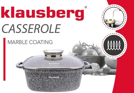 Klausberg 7531 - Marmerlook pan - 26 cm - 5.5 liter