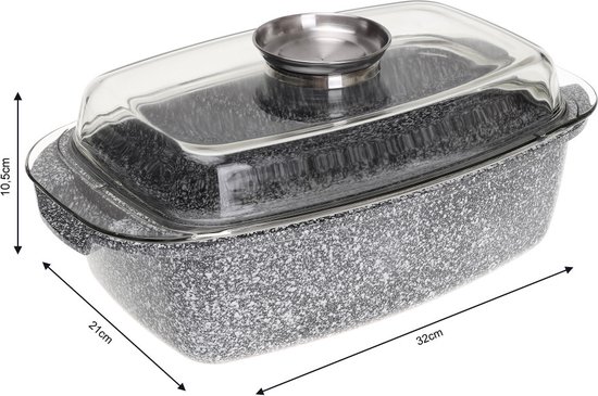 Klausberg KB-7365 Braadpan - met deksel - 4,5L - gietijzer