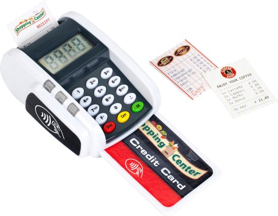 Klein Toys speelgoedkassa verkooppuntterminal - incl. licht - incl. geluid - wit - zwart