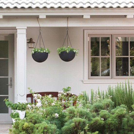 Hangende bloempot Keter Bol Planter bruin Moderne vorm