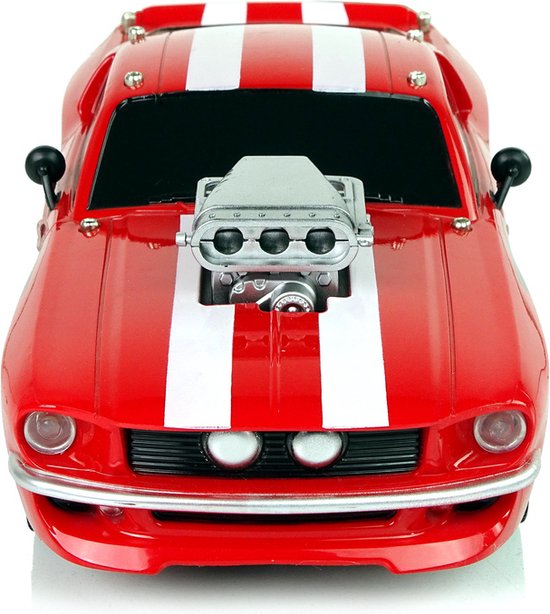 R/C auto - raceauto - 26x10x7cm - 1:16 - rood wit