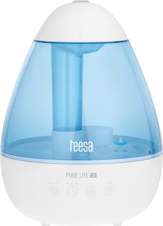 Teesa PURE LIFE 50 Serie - Ultrageluid Luchtbevochtiger - 2,2L - Stille Werking - LED Lamp 7 Kleuren