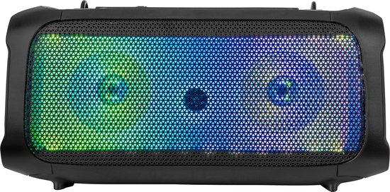 Krüger & Matz Draadloze Draagbare Bluetooth DJ Party Speaker - RGB Verlichting - Inclusief Draadloze Microfoon - Geluidseffecten - Koppelbaar - Boombox - 30W - Zwart