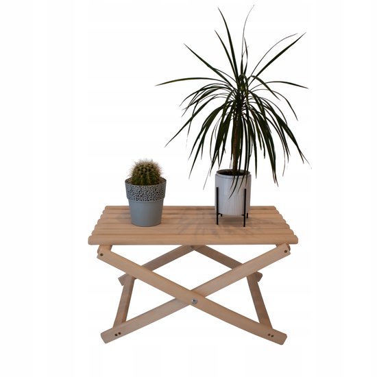 Set van 2 strandstoelen met houten tafel - Geel