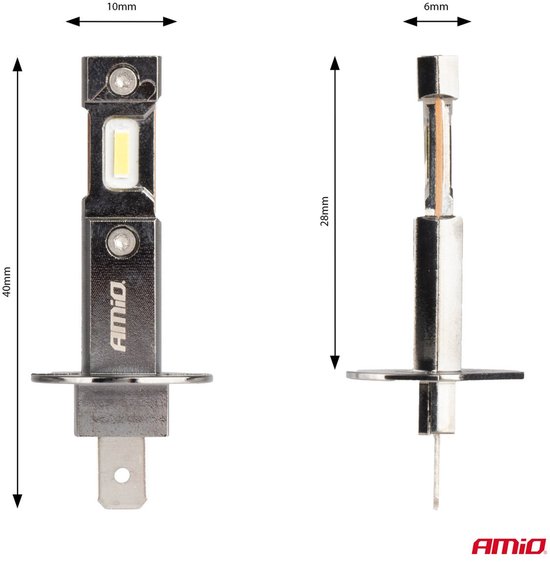 AMIO LED H1 Koplampen Hybrid Series 6000K Canbus 60W – Krachtige en Stijlvolle Autoverlichting