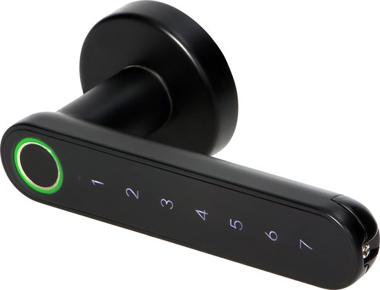 Smart handle, black with touch keypad and fingerprints reader, Bleutooth 4.0
