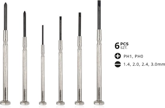 Precisie schroevendraaier set - 6 delig